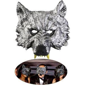 TINKSKY Head Mask For Cosplay Halloween Masquerade (Grey)